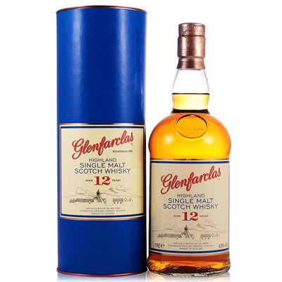 英国进口洋酒Glenfarclas 12YO格兰花格12年单一麦芽威士忌1000ml