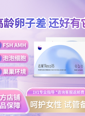 达巢reco18备孕孕妇营养补充进周冲刺AMH改善卵子质量FSH试管高龄