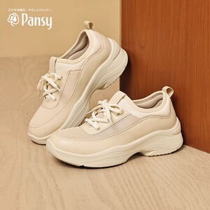 Pansy日本女鞋休闲运动鞋一脚蹬轻便透气厚底软底健步鞋秋舒适鞋