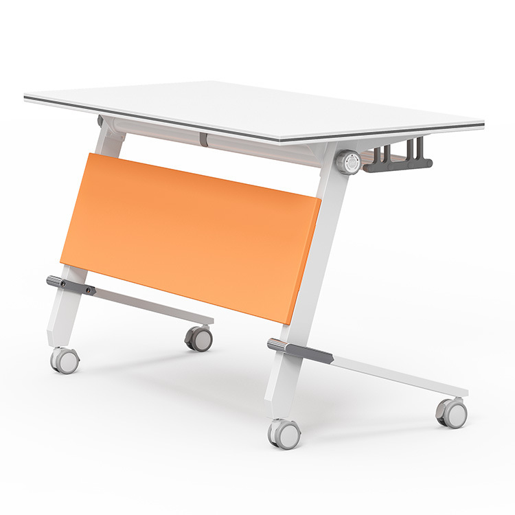 折叠培训桌椅组合可移动长条桌拼接会议桌简约双人多功能学生课桌