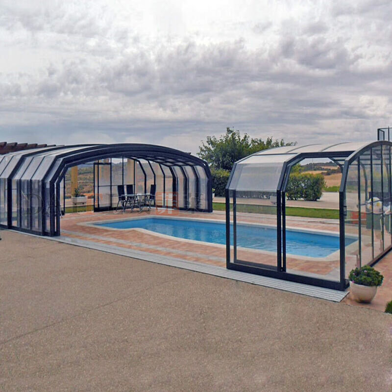 戴菲莱可折叠移动阳光房定制户外露台阳台天井移动顶别墅智能伸缩