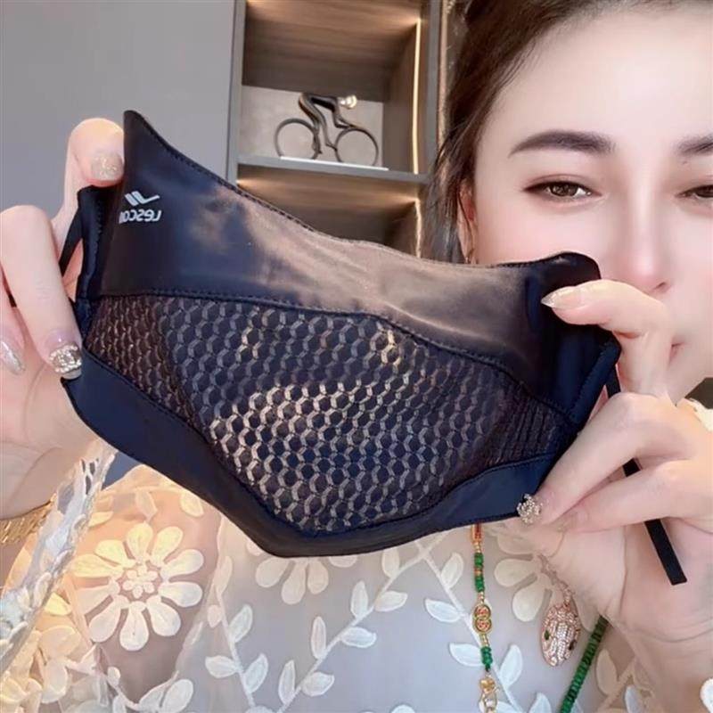 2025新款糖果小笛蜂巢网立体防晒口罩女高颜值可水洗遮阳透气均码