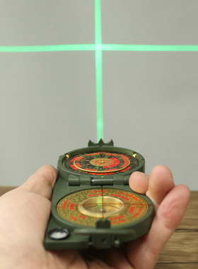 红外线激光寻龙罗盘高精度专业初学者随身携带袖珍U迷你二寸指南