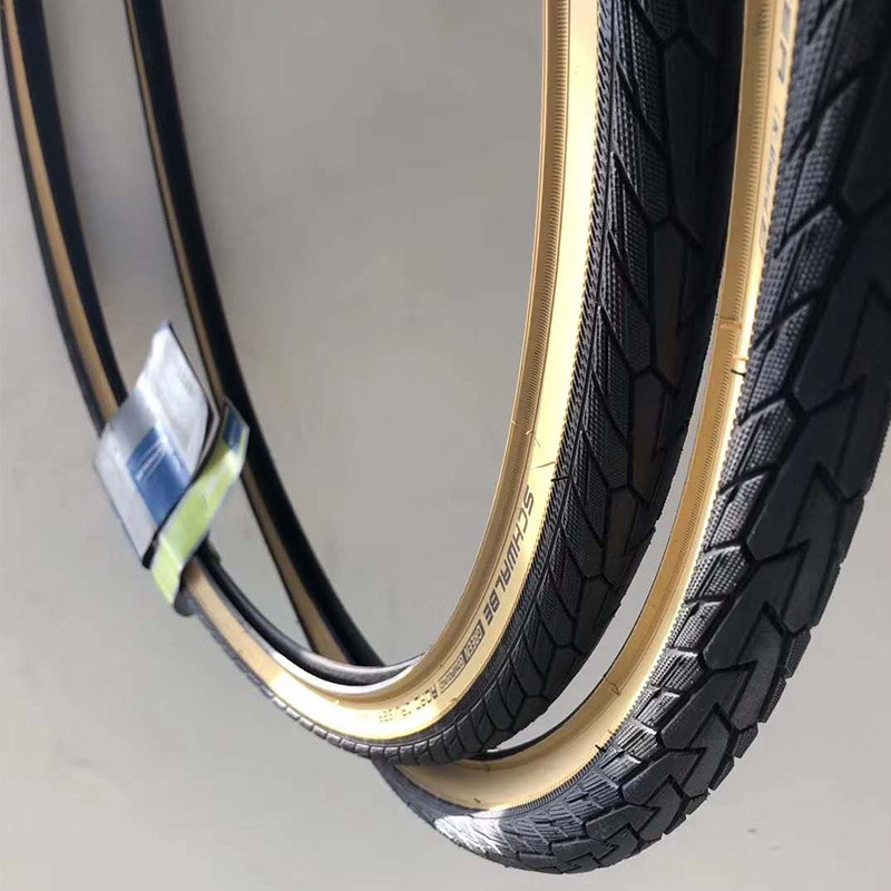 世文SCHWALBE 26*1.75 700*35C黄边胎公路山地自行车外胎复古轮胎