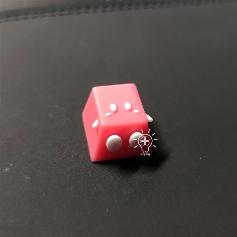 定制机械键盘小可爱树脂键帽布丁双皮奶个性透R光增补樱桃客制化