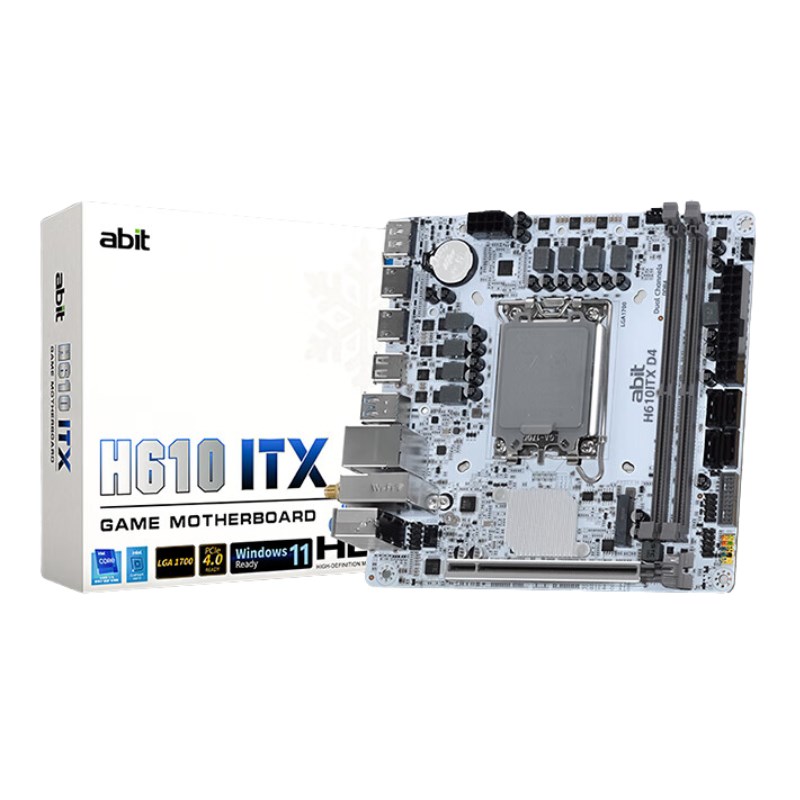 abit升技H610 itx迷你主板台式B机电脑主板12/13代CPU支持无线网