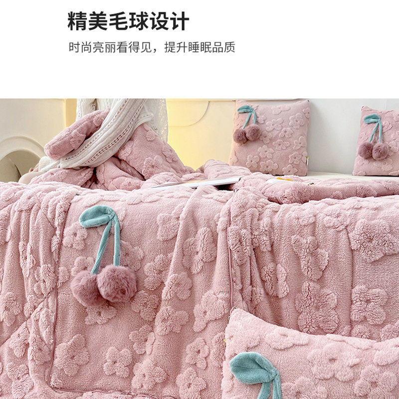 车载抱枕被子两用加厚保暖办公室午休靠垫加绒纯色毯多功能摺叠冬,居家布艺,抱枕被,淘宝优惠券,粉丝福利购,淘宝优惠卷