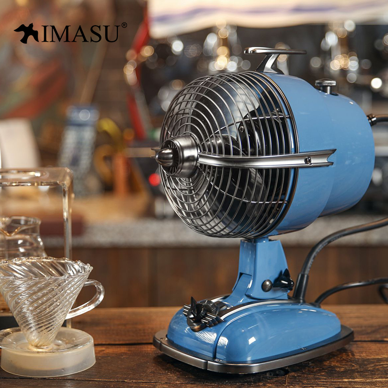 IMASU复古电风扇家用静音台式空气循环扇飞机头电扇摇头怀旧台扇