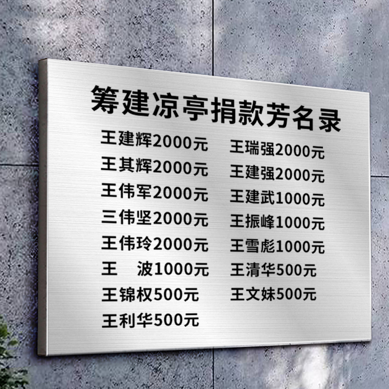 祠堂牌捐款牌铜牌定做p定制公司门牌广告牌订制招牌不锈钢牌匾制