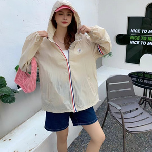 冰丝撞色设计感宽松防晒衣外套女凉感轻薄防紫外线防晒服休闲透气
