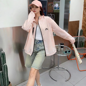 冰丝休闲薄款透气防晒衣外套女2026新款拉链宽松防紫外线防晒服秋