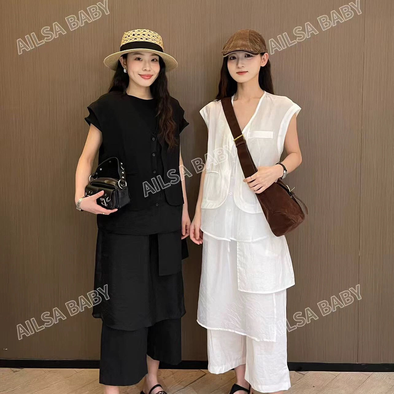 亚麻设计感吊带背心女夏内搭无袖防走光宽松高腰阔腿九分裤两件套,女装/女士精品,背心吊带,淘宝优惠券,粉丝福利购,淘宝优惠卷