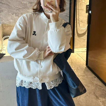 圆领刺绣短款棒球服外套女2025春夏新款小个子宽松显瘦高级感上衣