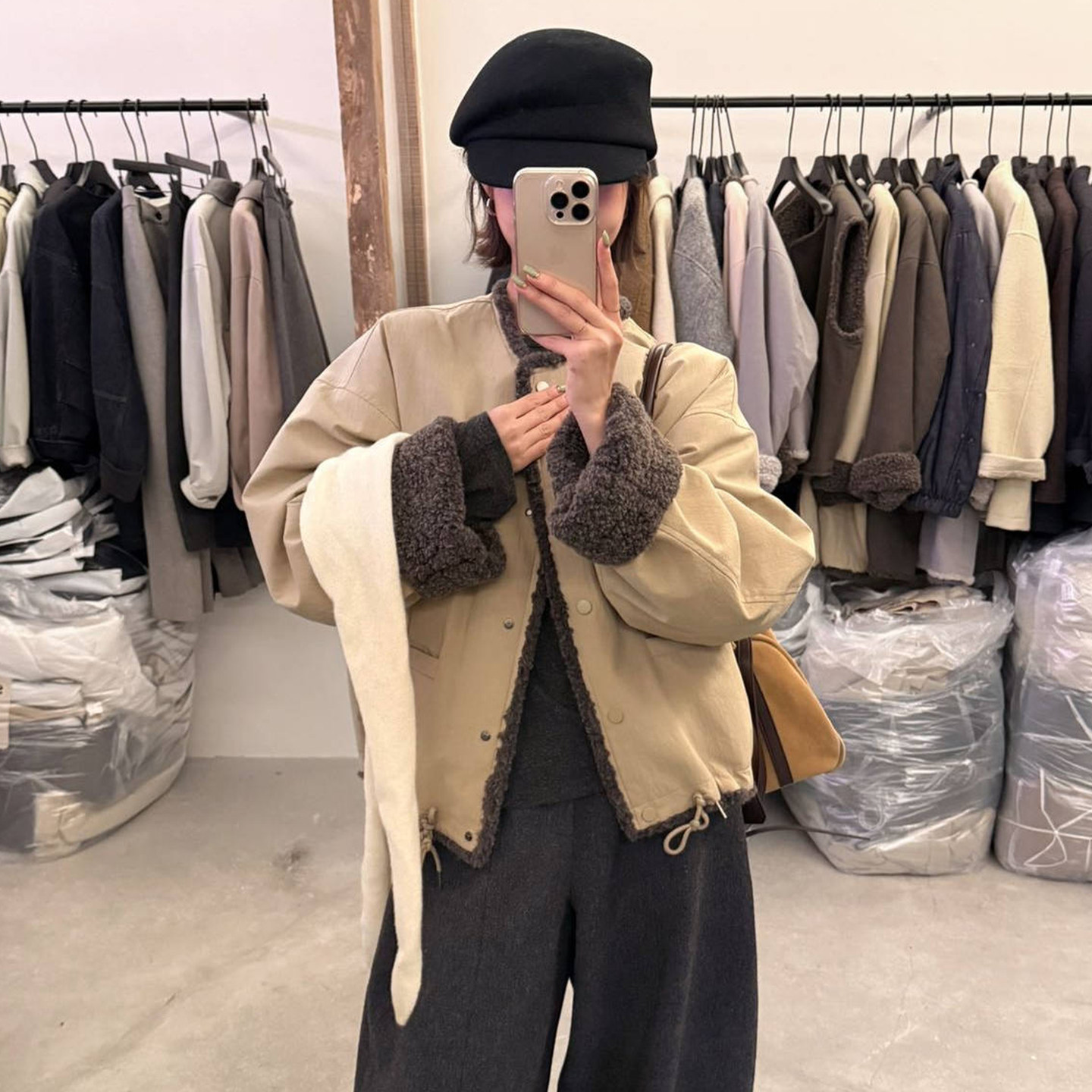 羊羔毛单排扣圆领外套女秋冬新款宽松加厚保暖减龄小个子显瘦上衣,女装/女士精品,短外套,淘宝优惠券,粉丝福利购,淘宝优惠卷