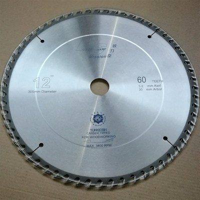锐力臣锯片超硬钨钢木工锯片12寸4x0*60*80*100*120齿合金木材切