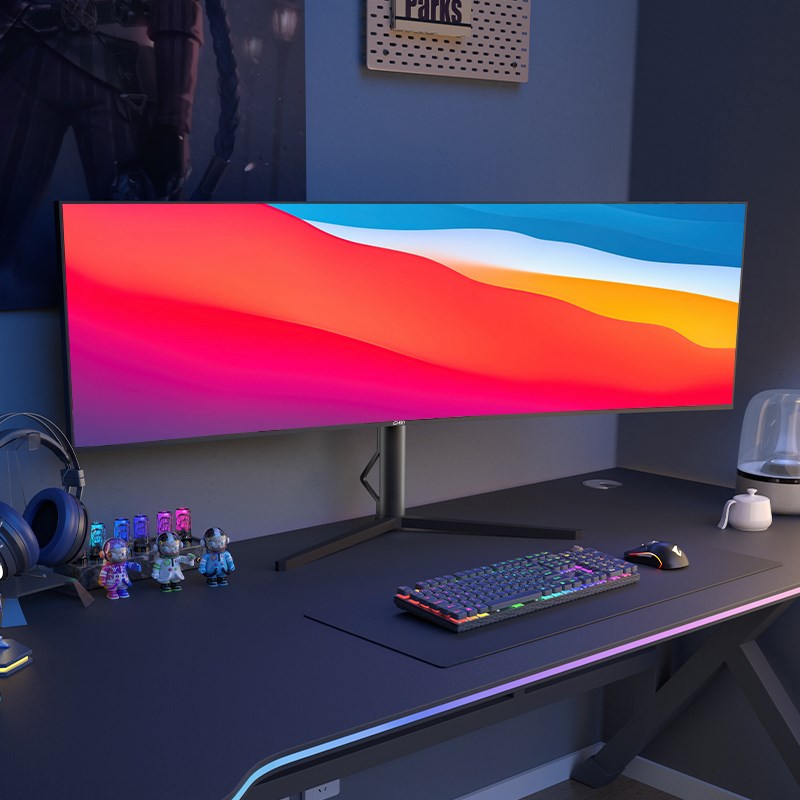 49英寸144Hz带鱼屏5K宽屏曲面32:9炒股电竞显示器电脑.专业设计师