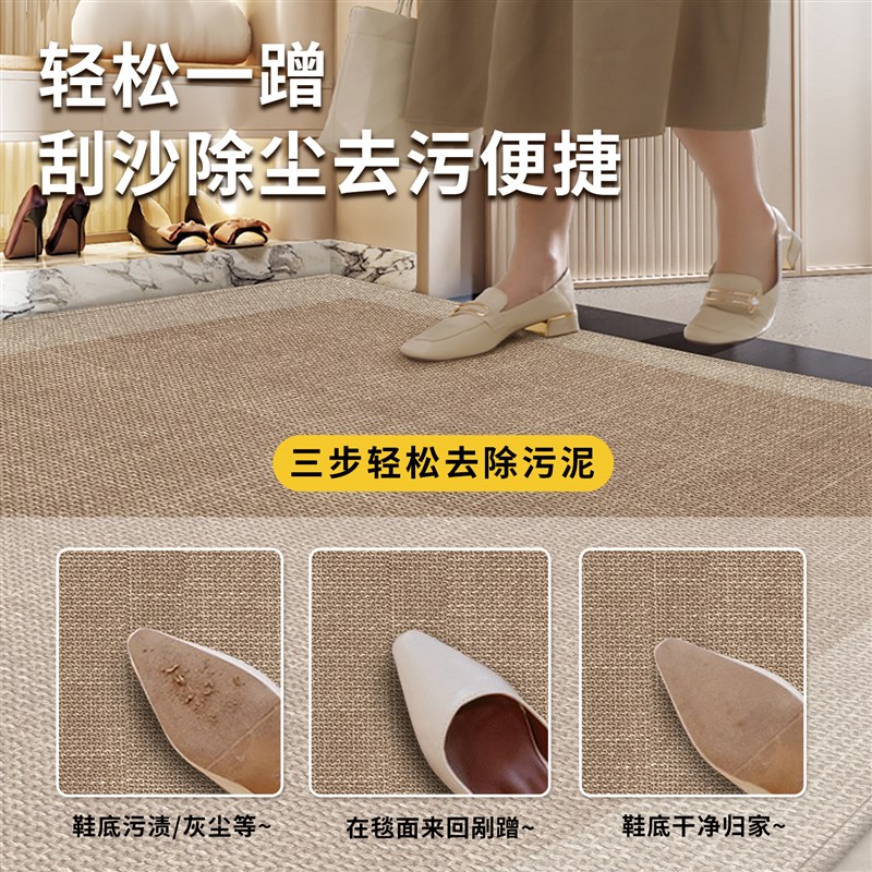 2025新款入户门地垫简约可擦免洗家用玄关进P门垫防滑地垫耐脏地