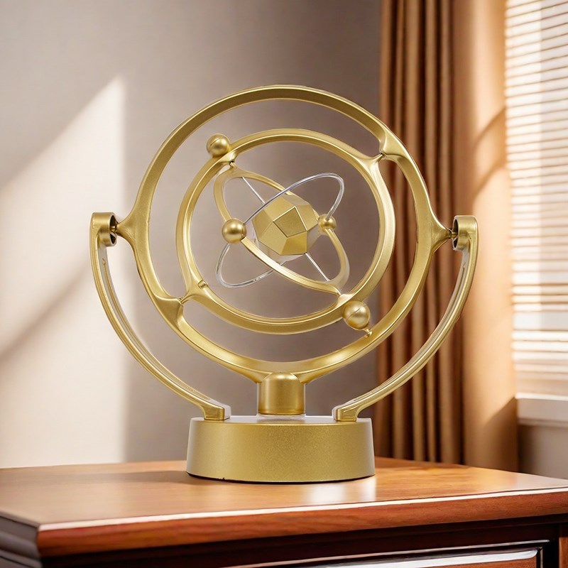 地球天体永动仪轻奢高端物理x永动机不停创意摇摆摆件工艺品牛顿