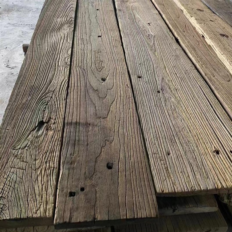 老榆木风化板老门板旧木板墙面板材桌面板L楼梯踏步板侘寂风民宿