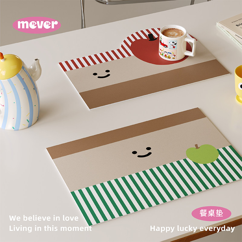 韩式格子熊高级感皮革西餐垫防油免洗吧台桌垫防水垫隔热垫杯盘垫,居家布艺,餐垫,淘宝优惠券,粉丝福利购,淘宝优惠卷