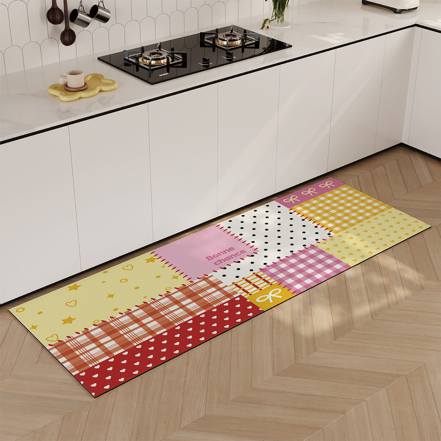 法式复古风厨房地垫吸水防滑防油