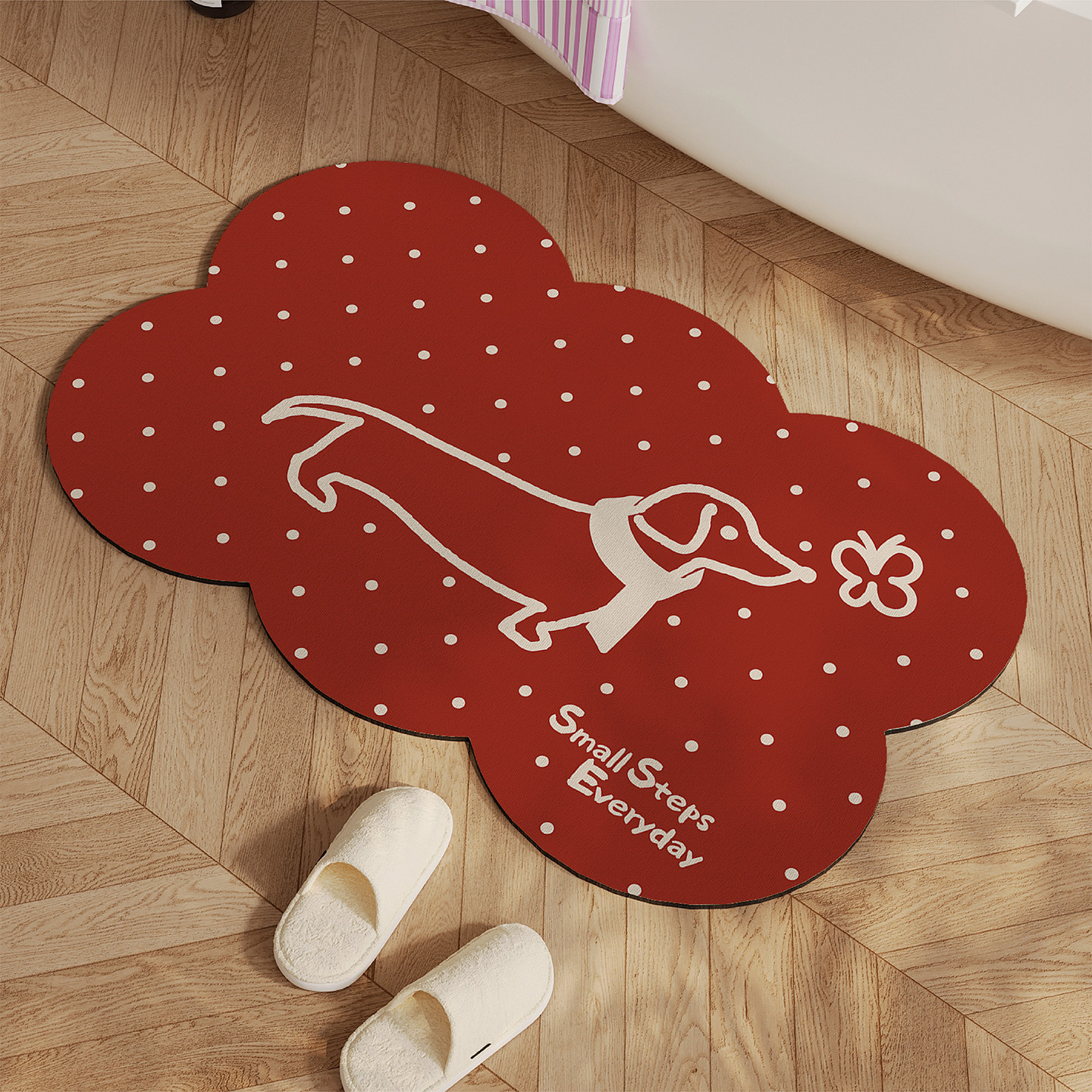 新年圣诞腊肠犬浴室地垫硅藻泥吸水速干卫生间门口防摔防滑脚垫子,居家布艺,家用脚垫,淘宝优惠券,粉丝福利购,淘宝优惠卷