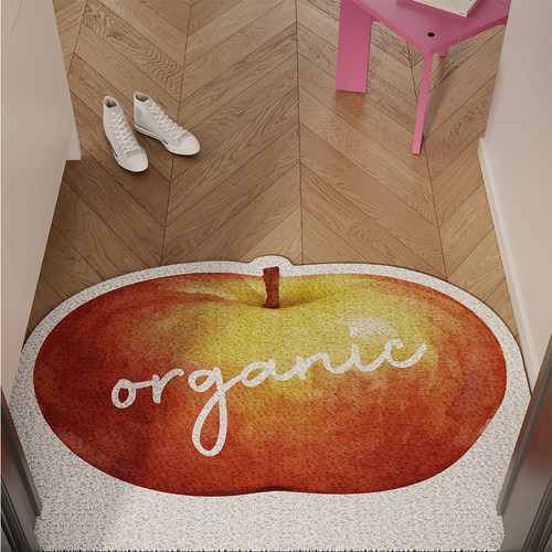 韩系ins风苹果入户地垫丝圈防滑