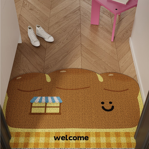 韩系卡通入户门地垫丝圈防滑除尘