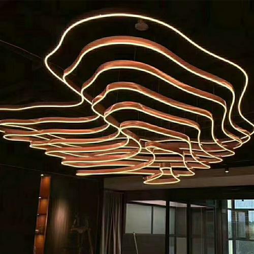 非标定制酒店大堂会所商场工程专用大吊灯售楼部大厅山脉梯田吊灯