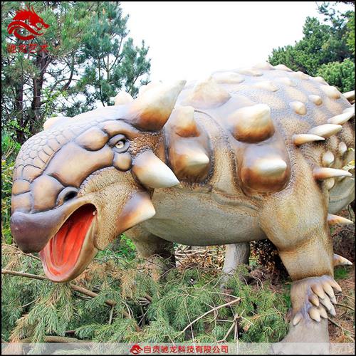 超大型甲龙雕塑仿真恐龙模型公司仿生活体动态雕塑电动机模制作