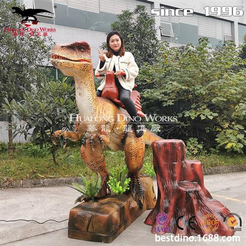 新品款骑乘恐龙仿真恐龙模型制作景区商场游乐园流量设备.