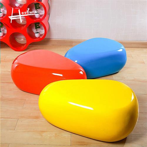 户外玻璃钢座椅定制卡通字母糖果甜甜圈鹅卵石商业美陈休闲椅座椅