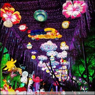 走廊通道灯光装饰室外防水装饰异形灯美陈花灯定制春节亮化光雕