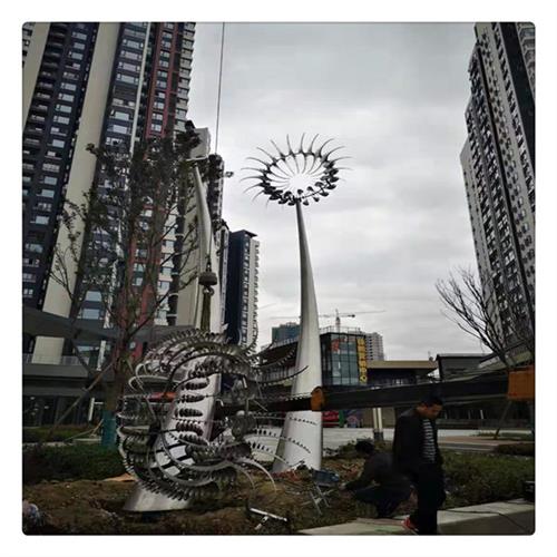 制作景观灯雕塑不锈钢风动雕塑灯城市标志风能动态不锈钢风动装置