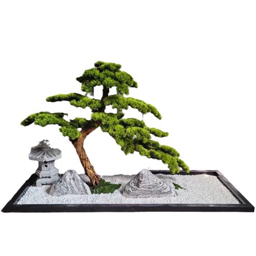 仿真松树美人松迎客松罗汉松盆景装饰物样板房售楼处造型树装饰
