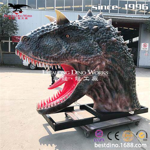 大型智能仿真恐龙模型展览展出照相牛龙头硅胶动态恐龙模型模具