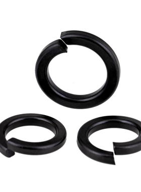 8.8级发黑弹簧垫圈 黑色开口垫圈高强度弹性垫片M2M3M4M5M6-M39mm