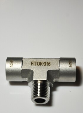 【SS-PBT-NS8】飞托克/FITOK 支管阳螺纹三通1/2FNPT*2转1/2MNPT