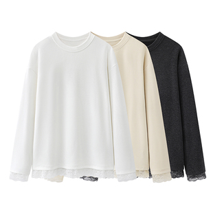 T恤保暖打底衫 蕾丝拼接软糯德绒长袖 8568 杰哥粉丝专享