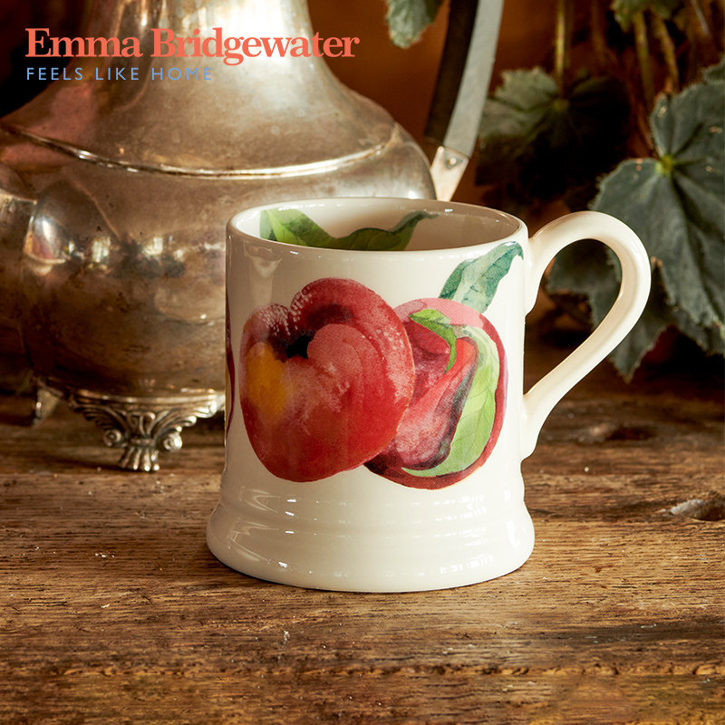 Emma Bridgewater桃子中号马克杯咖啡杯陶瓷水杯新emmabrigewater