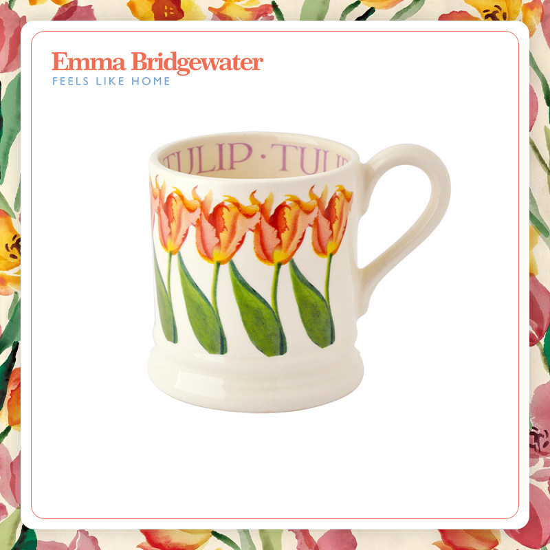 Emma Bridgewater粉色郁金香中号马克杯咖啡杯水杯emmabrigewater,餐饮具,马克杯,淘宝优惠券,粉丝福利购,淘宝优惠卷