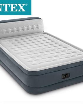 INTEX靠背线拉充气床垫双人双层气垫床加厚加高内置电泵64448