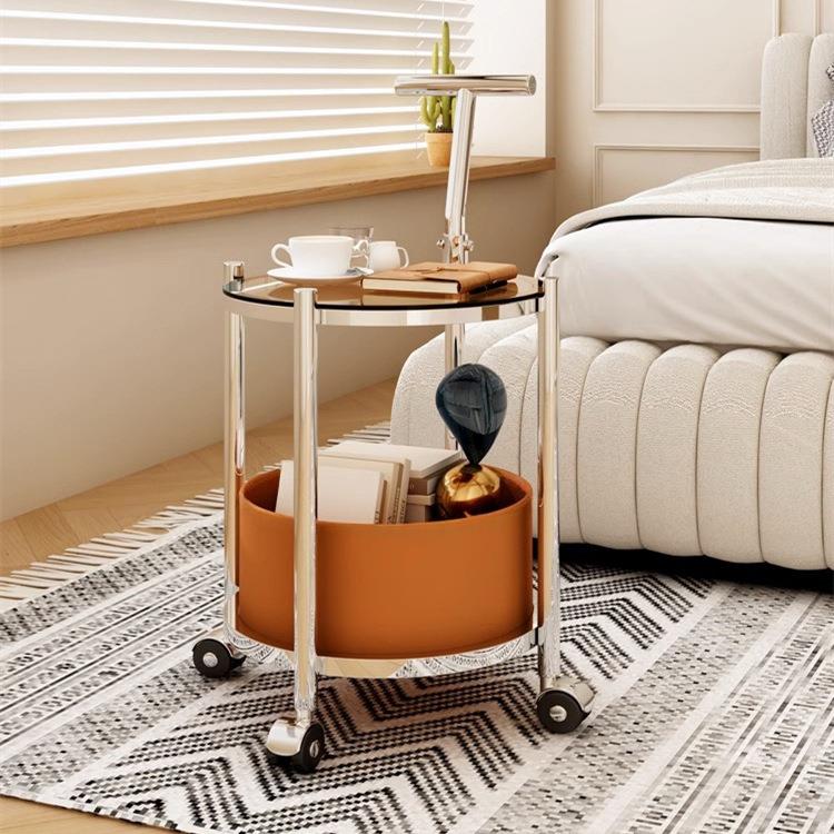 创意边几沙发边柜北欧角几客厅移动推车置物架现代简约网红小茶几