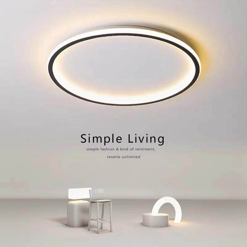 卧室书房客厅幼儿园灯具圆盘吸顶灯创意LED护眼无极遥控调光