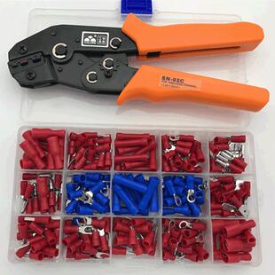 压接钳子棘轮式端子绝缘端子插簧压线钳压线钳冷压端子组合