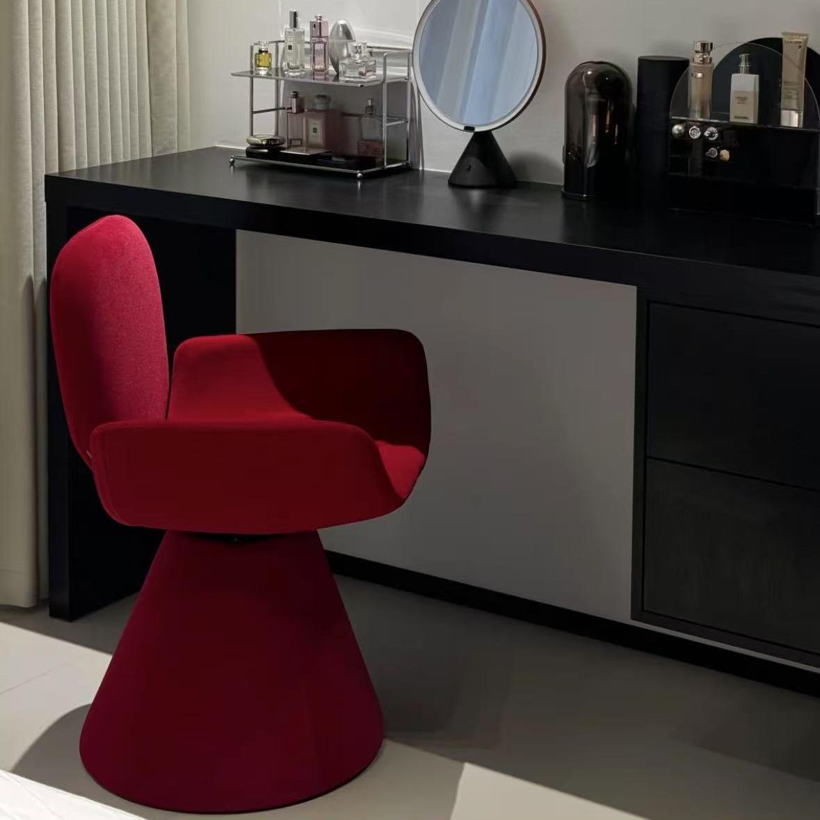 卧室轻奢旋转化妆凳主卧梳妆凳椅子简约靠背梳妆台凳子家用化妆椅