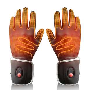 电加热手套内胆手套手背手指加热滑雪骑行保暖手套可触屏薄款电热