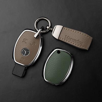 专用于奔驰钥匙套C级S级E级SLC车V级GLA包GLC扣GLE真皮GLK高档壳