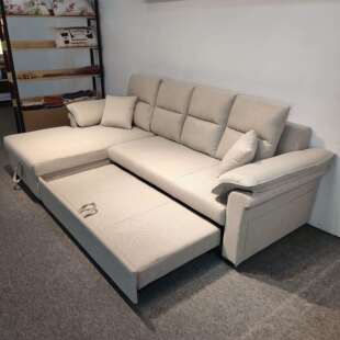 多功能科技布沙发床两用大小户型贵妃带转角组合储物折叠沙发床