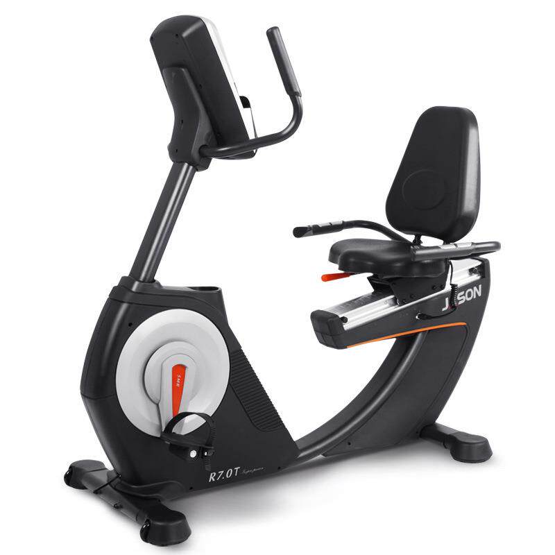 杰森JS-7.0电磁控卧式健身车商用康复训练脚踏车
